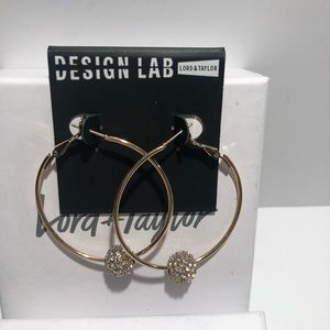 Design Lab goldstone with diamond accent earings